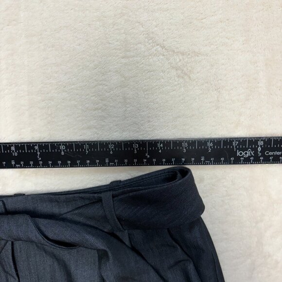 Calvin Klein Womens Paperbag Straight Leg Pants w/ Belt Sz‎ 4 Blue Career Office - Picture 11 of 13